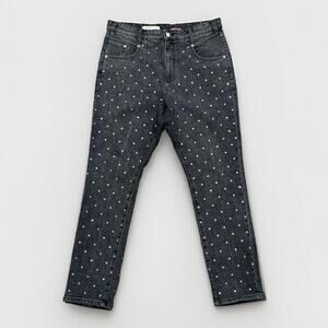Anthropologie Pilcro‎ High-rise Slim Gem Studded Black Jeans Womens Size 31